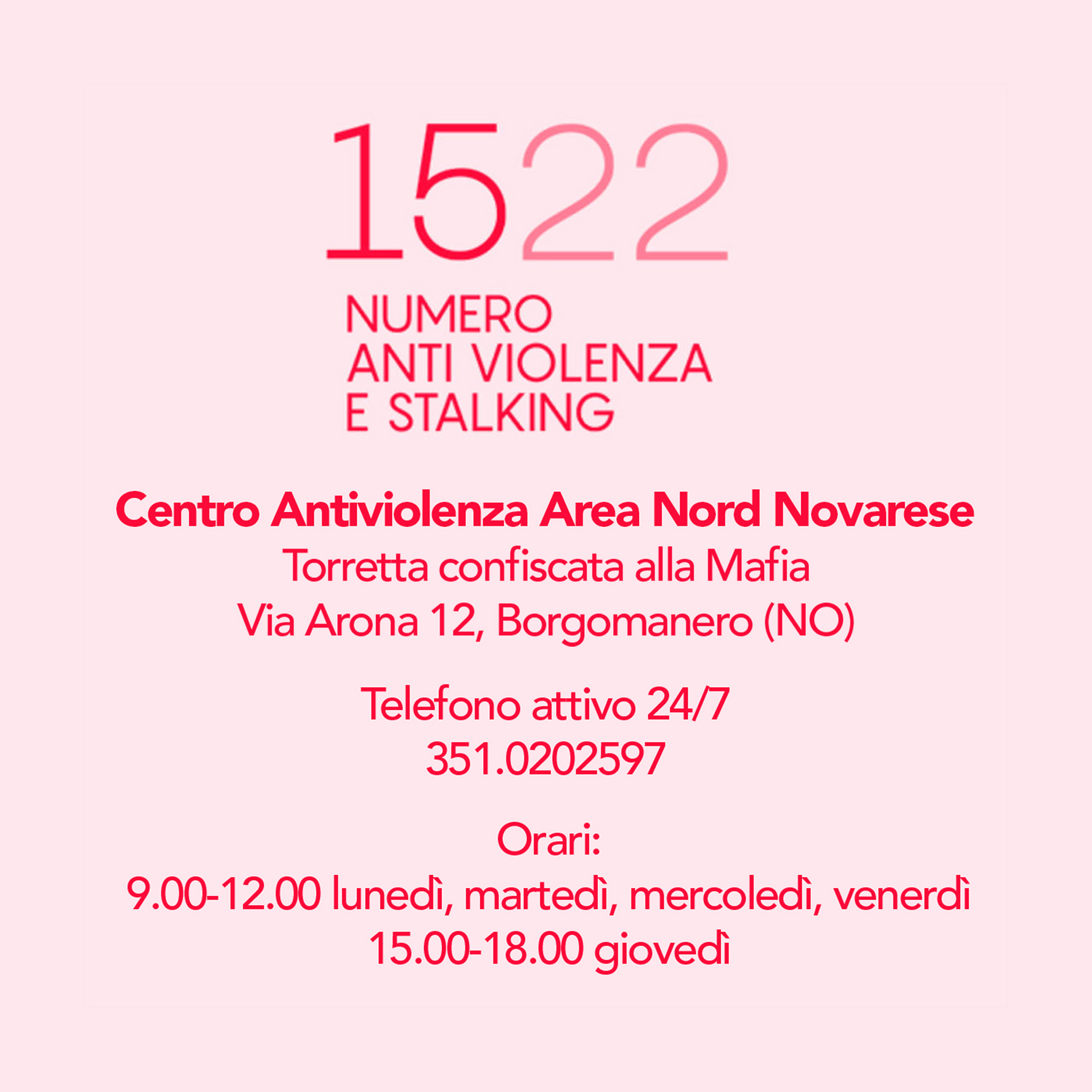 centro antiviolenza area nord novara